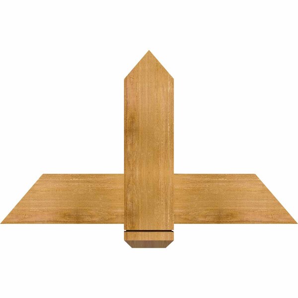 Ekena Millwork Eugene Rough Sawn Timber Gable Bracket, Western Red Cedar, 36"W x 21"H x 2"D x 6"F, 14/12 Pitch GBW036X21X0206EUG00RWR - main